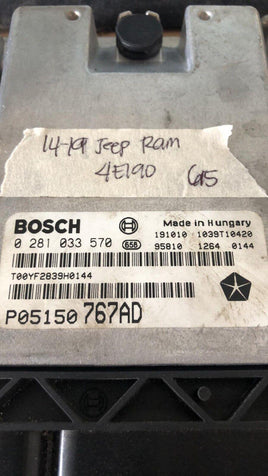 P05150767AD Jeep Grand Cherokee 2014-2019 ecm ecu computer