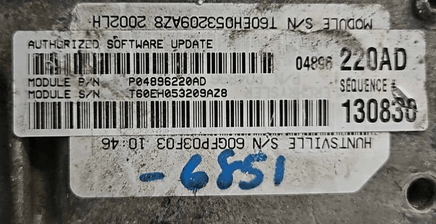 P04896220AD Dodge Intrepid or Concorde 2002 ecm ecu computer - Swan Auto