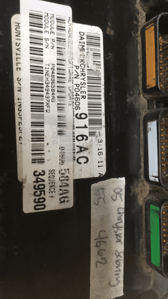 P04896584AG Chrysler Sebring or Dodge Stratus ecm ecu computer 2005 - Swan Auto