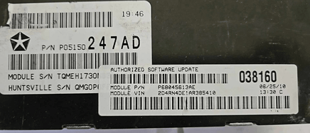 P68045613AE ecm ecu computer 2010 Dodge Caravan or T&C - Swan Auto