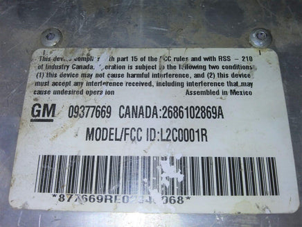 09377669 Cadillac Catera 1999-2001 bcm body control module - Swan Auto