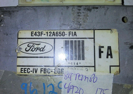 1984 Ford Tempo ecm ecu computer E43F-12A650-FIA - Swan Auto