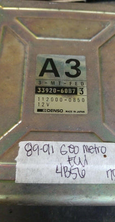 1989-1991 Geo Metro ecm ecu computer 33920-60B73.