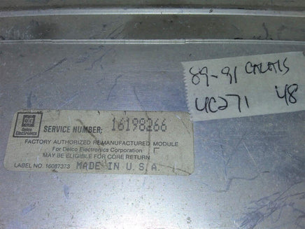 1989-1991 Oldsmobile Calais ecu ecm computer 16198266.