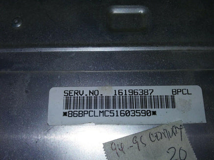 1994-1995 Buick Century ecm ecu computer 16196387.