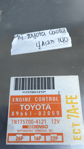 1994 Toyota Corolla ecm ecu computer 89661-02050.