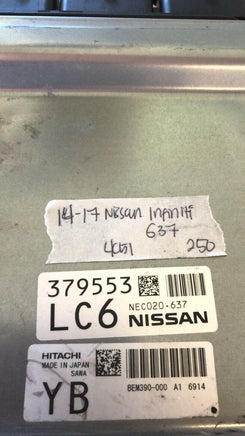 2014-2017 Nissan Infiniti G37 ecm ecu computer NEC020-637 - Swan Auto