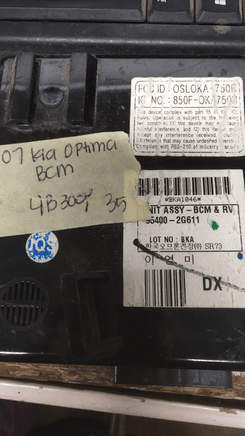 95400-2G611 Kia Optima BCM body control module computer 2007 - Swan Auto