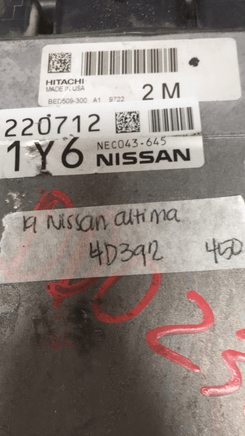 NE043-645 Nissan Altima 2019 ecm ecu computer - Swan Auto