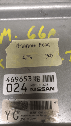 NEC000-603 Infiniti FX35 2012 ecm ecu computer - Swan Auto