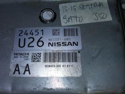 NEC021-680 Nissan Sentra 2013-2015 ecm ecu computer - Swan Auto