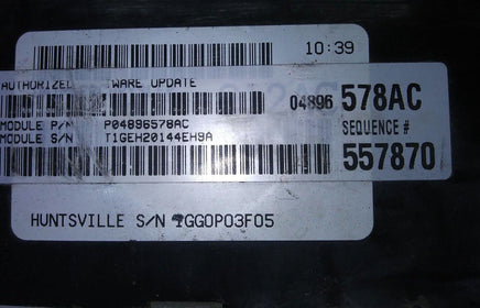 P04896578AC ecm ecu computer 2005 Chrysler Sebring - Swan Auto