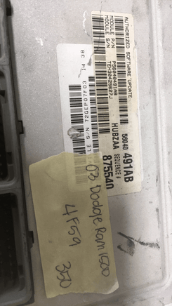 P56040491AB Dodge Ram Pickup ecm ecu computer 2003 - Swan Auto