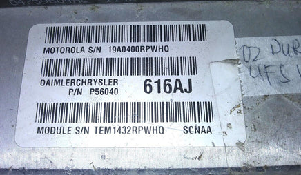 P56040616AJ Dodge Durango 2002 ecu ecm computer - Swan Auto