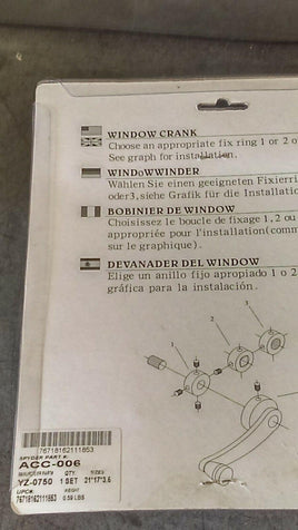 Spyder window crank set ACC-006 **NEW** - Swan Auto